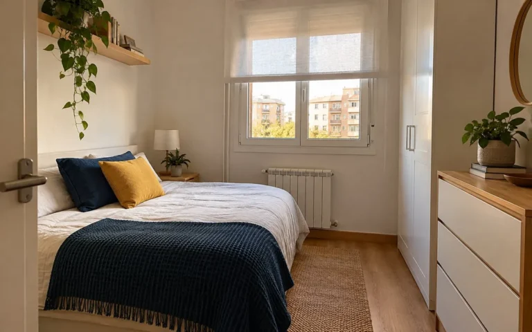 Dormitorio recién pintado